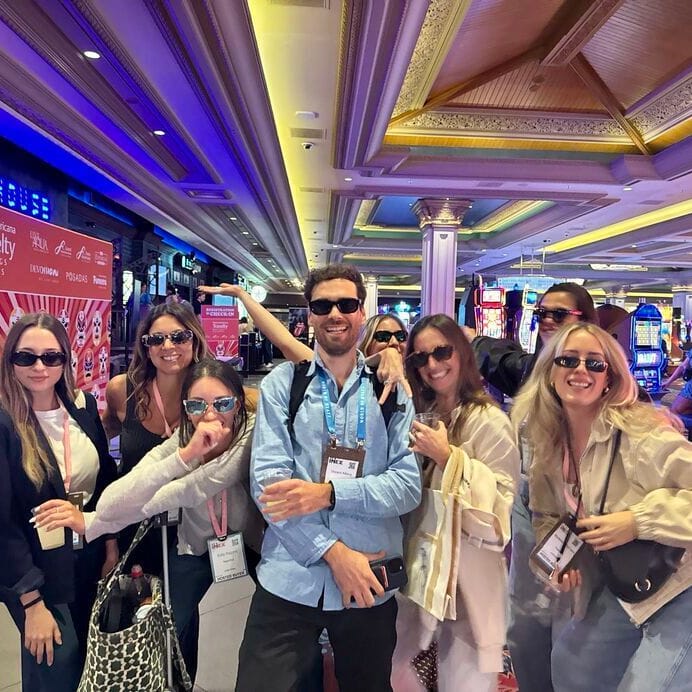 The team at a hospitality trade show
